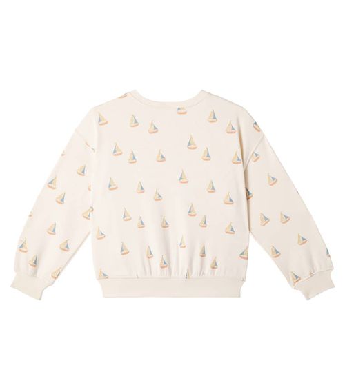 Rylee + Cru Printed cotton-blend fleece sweatshirt