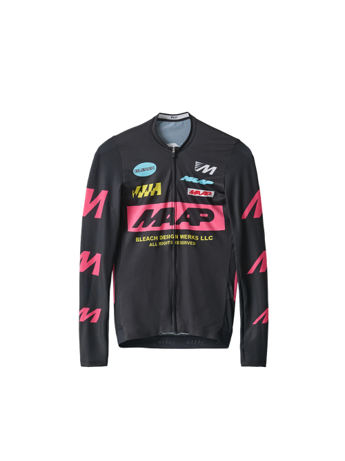 X Bleach Pro Air LS Jersey, Black/Chrome / XXL