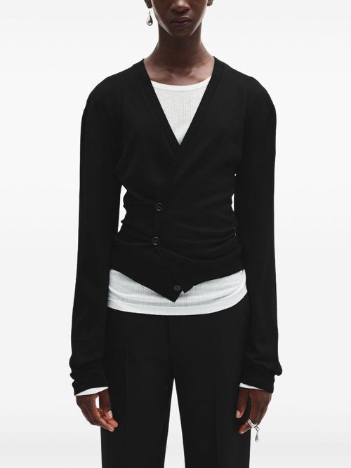 Ann Demeulemeester wool cardigan - Black