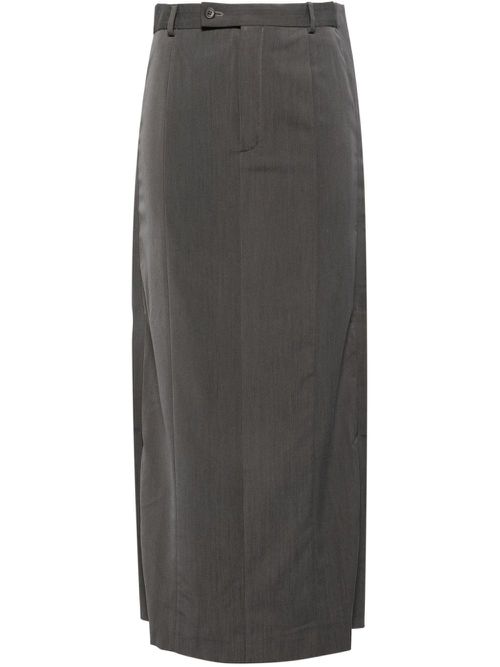 Side ribbed skirt - Grey