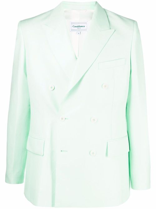 Double-breasted tailored blazer - Green