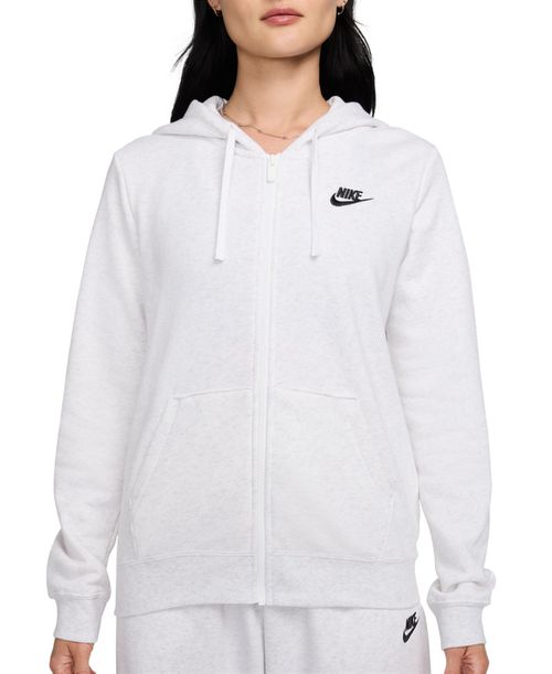 Women's Sportswear Club Fleece Full-Zip Hoodie - Birch Heather/black
