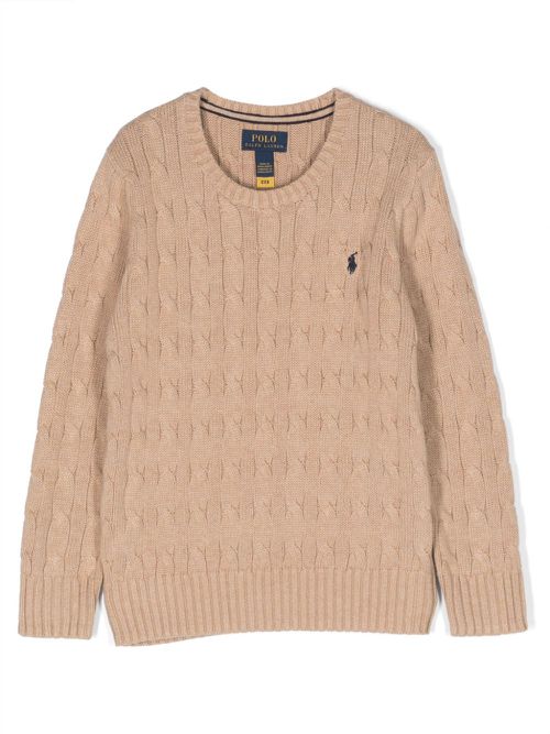 Polo Pony cable-knit jumper - Neutrals