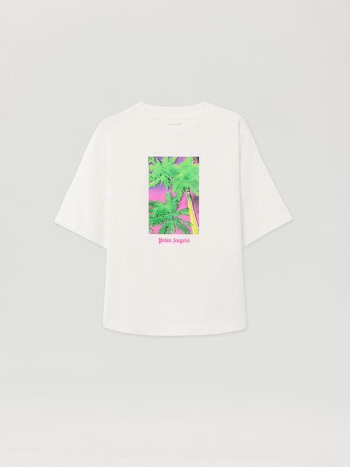 Solarized Palms Over Tee S/s Kids  Off White