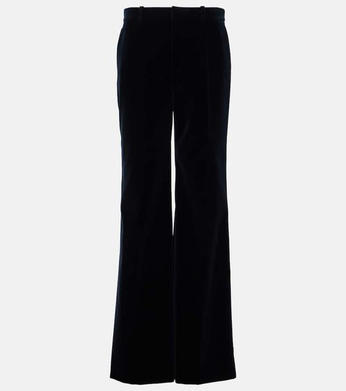 Chloé Cotton velvet flared pants