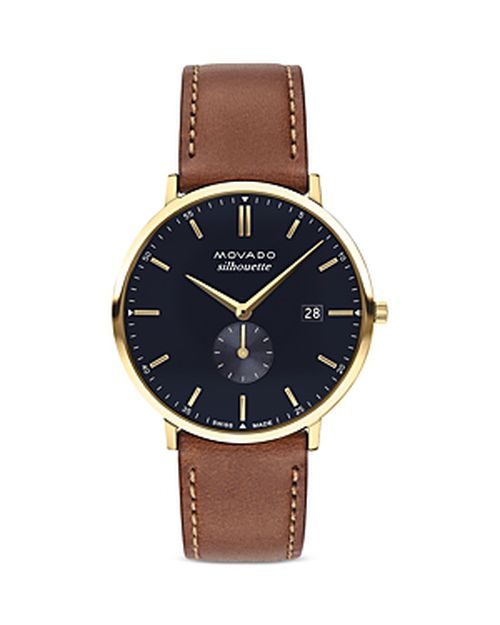 Silhouette Gold Tone Ion Plated Stainless Steel Watch, 40mm