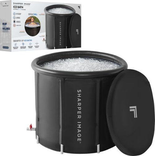Ice Bath Portable Cold Plunge, Revitalizing Ice Therapy, Workout Recovery - Black