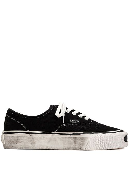 Herc distressed vulcanized sneakers - Black