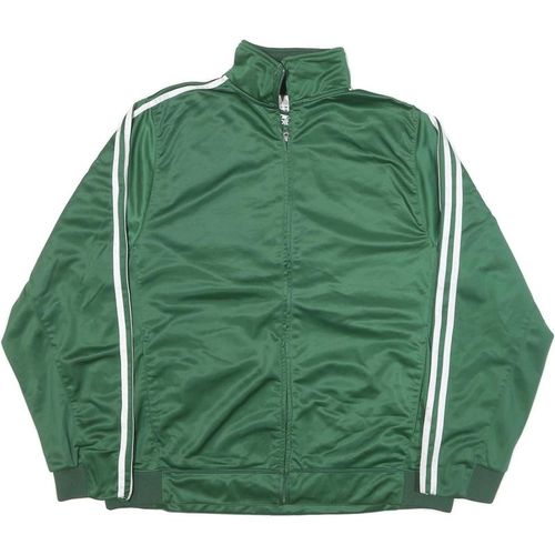 ADIDAS Mens Green White Athletic Track Jacket XL Polyester Blend Zip