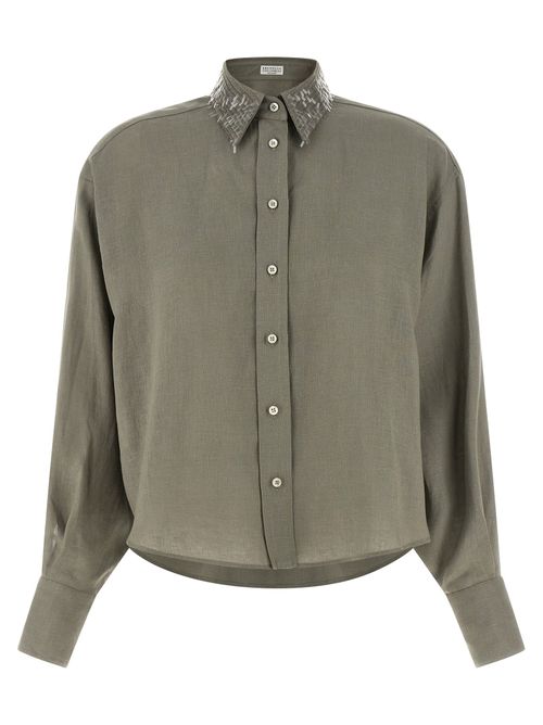 Sequin Collar Shirt