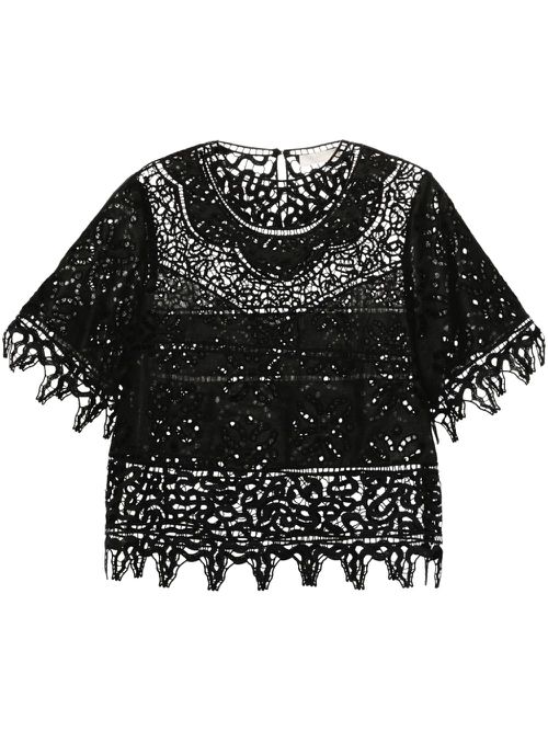Aria lace blouse - Black