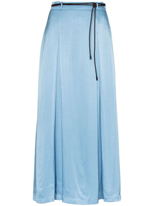 Malia pleated midi skirt - Blue