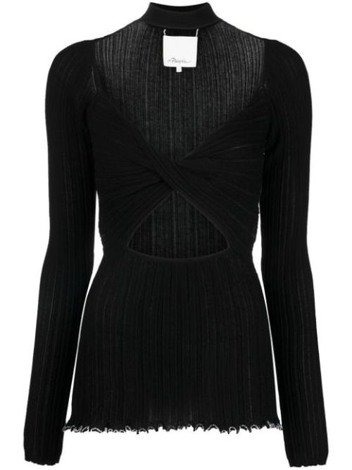 Cut-out knitted top