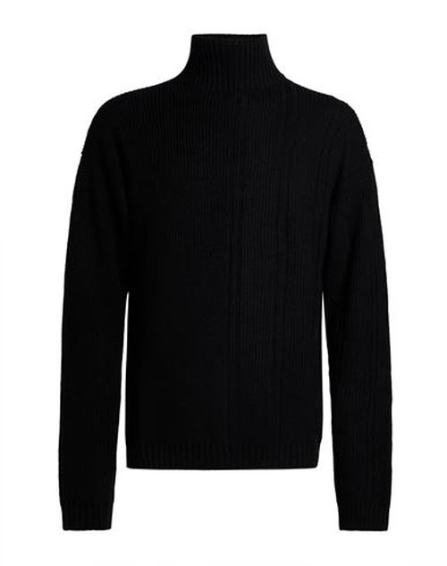 Man Turtleneck Black Size 38 Merino Wool