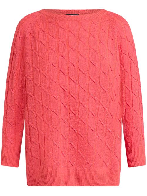 Cable knit jumper - Red