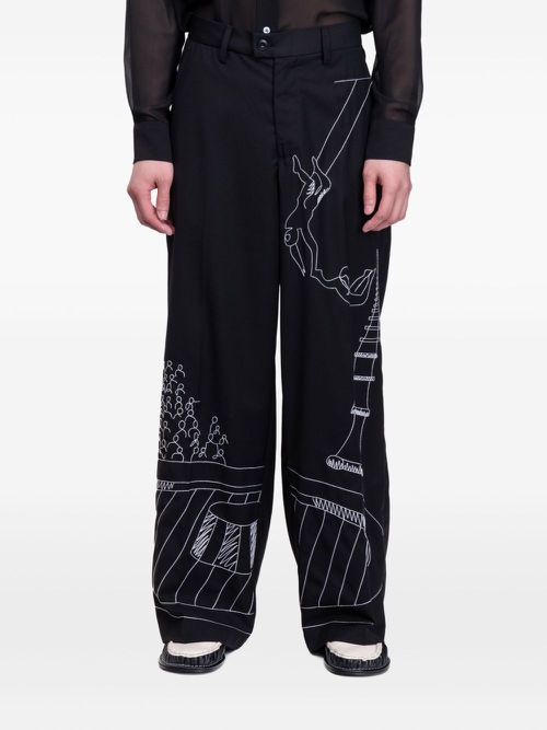 KidSuper Circus Sketch trousers - Black