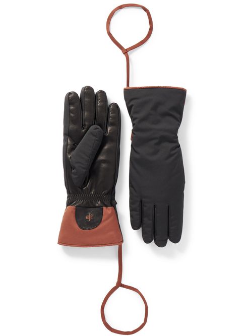 Leather-Trimmed Ski Gloves