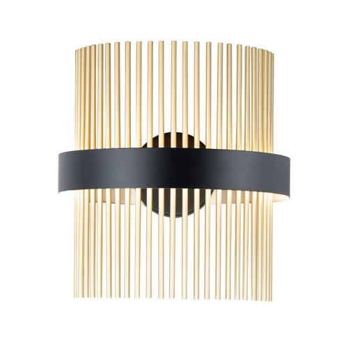 Black Satin Brass LED Wall Sconce from the Chimes 5CCT Collection