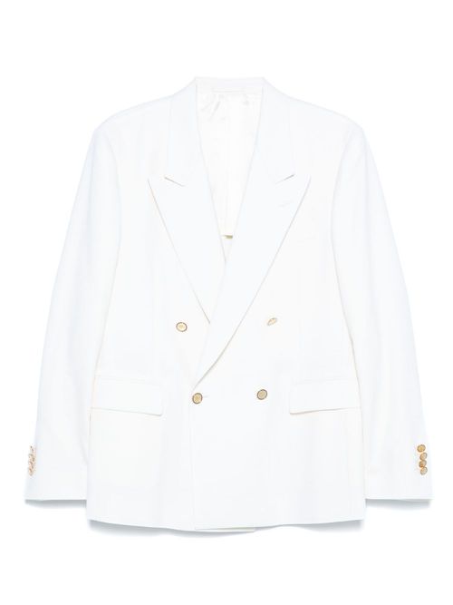 Virgin wool-blend double-breasted blazer - Neutrals