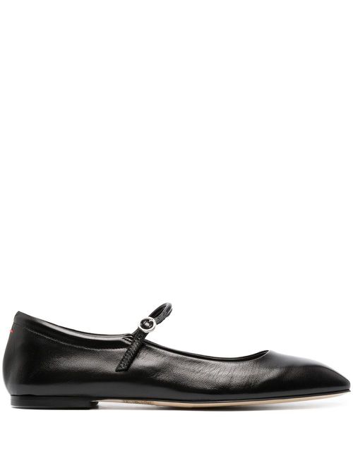 Maryjane leather ballerina shoes - Black