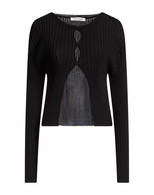 Woman Cardigan Black Size 6 Rayon, Nylon