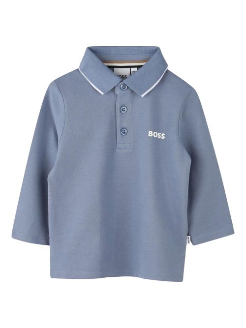 Logo-print polo shirt - Blue