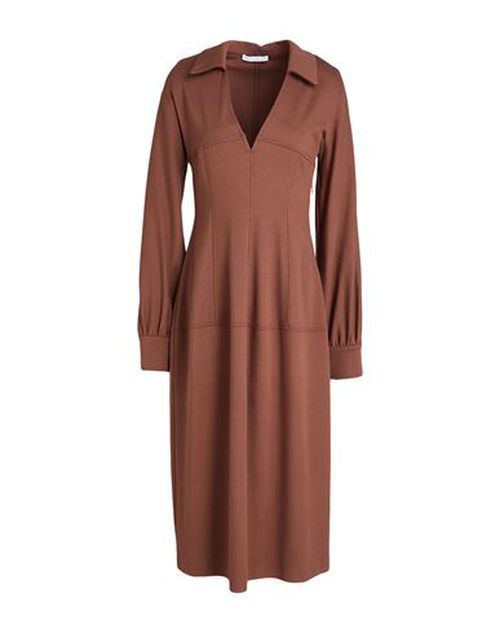 Woman Midi dress Brown Size 10 Viscose, Polyamide, Elastane