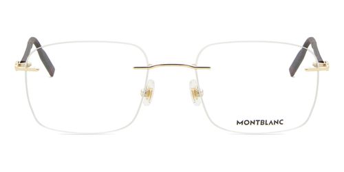 Montblanc MB0222O 007 Men's Glasses Gold  58 - Free Lenses - Blue Light Block Available