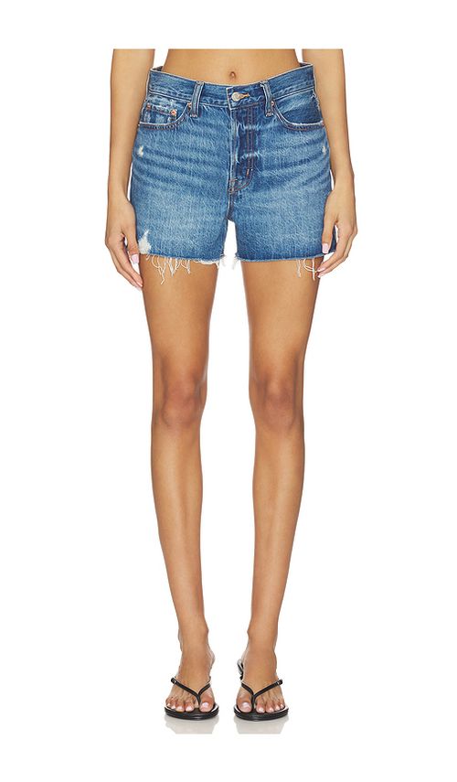 PISTOLA Nova High Rise Cut Off Short in Blue. 31. Also , 25, 26, 27