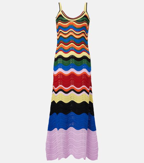 Chevron crochet cotton maxi dress