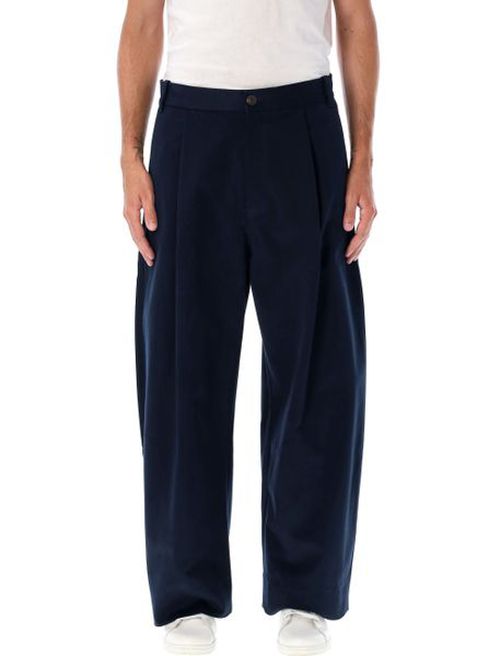 Studio Nicholson Sorte High-Waisted Wide Leg Trousers