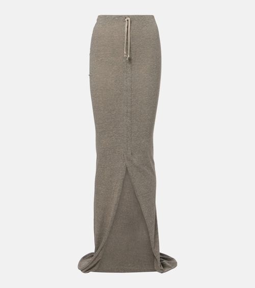 Cotton-blend jersey maxi skirt