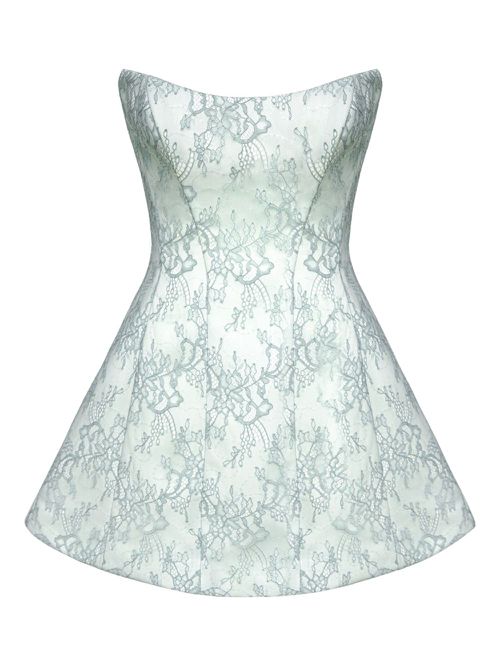 POST MERIDIEM lace sheath mini dress - Green
