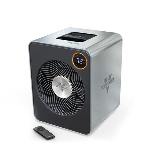 VMHi600 Metal Whole Room Space Heater with Remote Control - Stainless Steel