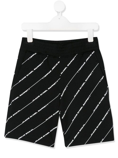 Logo stripe shorts - Black