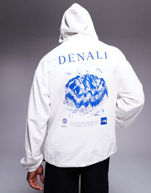 Axys pullover hoodie with graphic back print in white