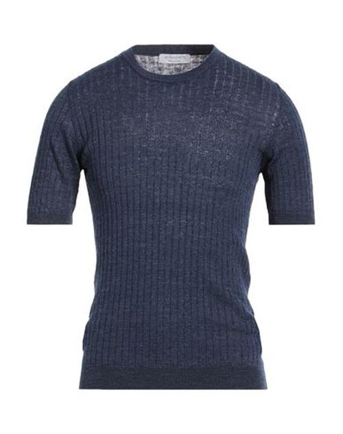 Man Sweater Navy Size 3XL Linen, Cotton, Polyester