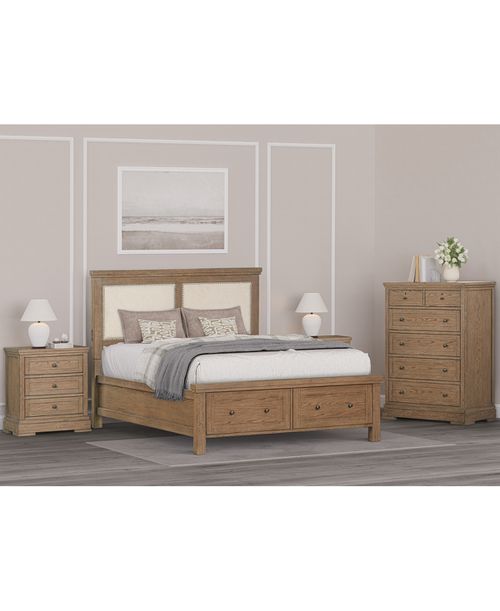 Alverton 3 Pc. Queen Storage Set (Bed, Chest & 3-Drawer Nightstand), Created for