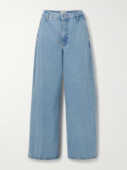 The Drape Mid-rise Wide-leg Organic Jeans - Blue