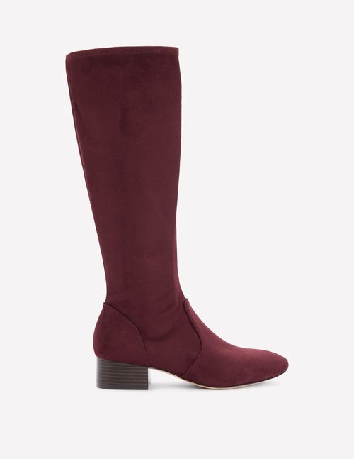 Flat Stretch Knee Boots Chestnut