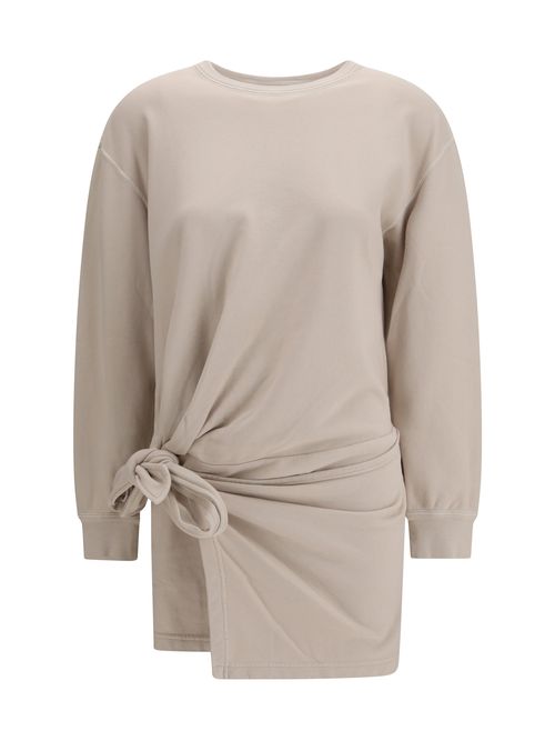 Fleece Cotton Dress — Beige