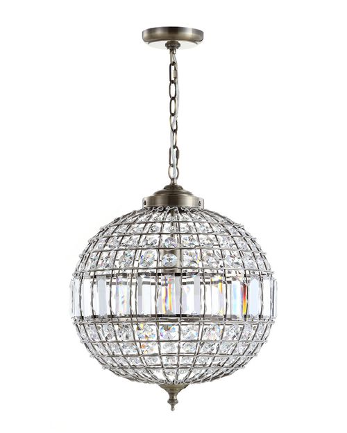 Georgina 16In Crystalmetal Led Chandelier Pendant
