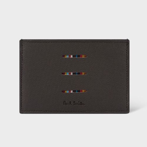Brown 'Signature Stripe' Cutout Card Holder