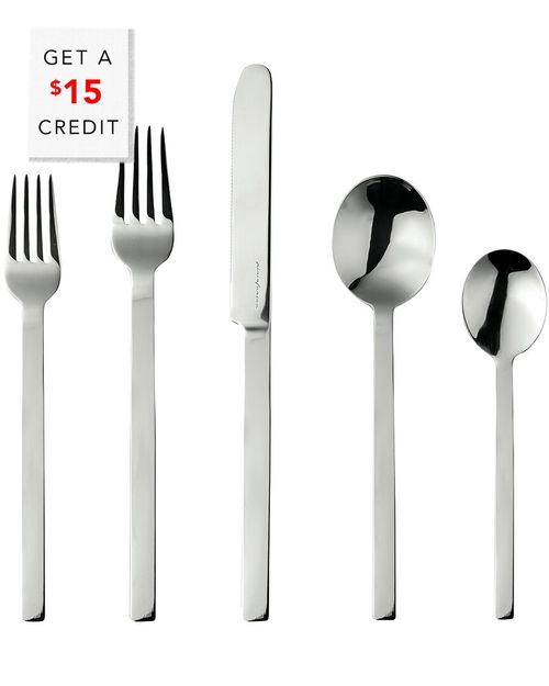 5Pc Flatware Set With $15 Credit