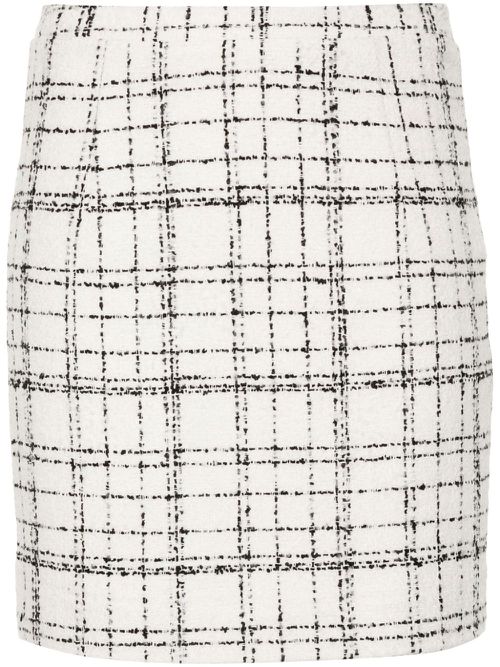 Tweed mini skirt - White