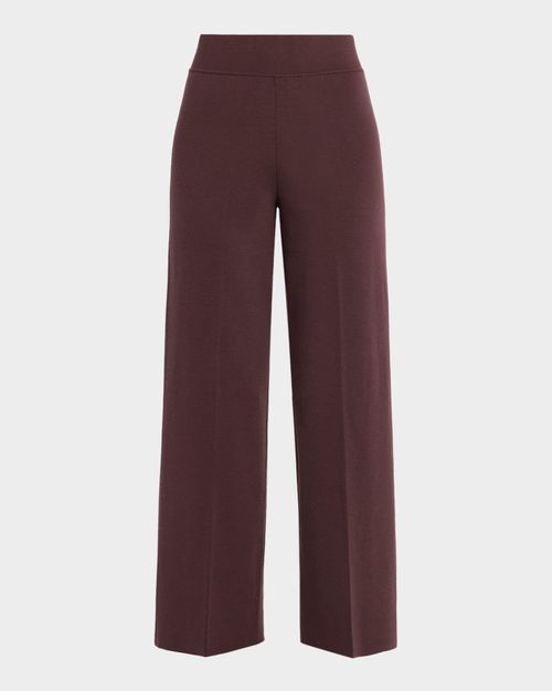 High-Rise Straight Culotte Pants