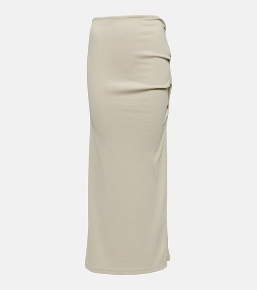 Open Twist ribbed-knit maxi skirt
