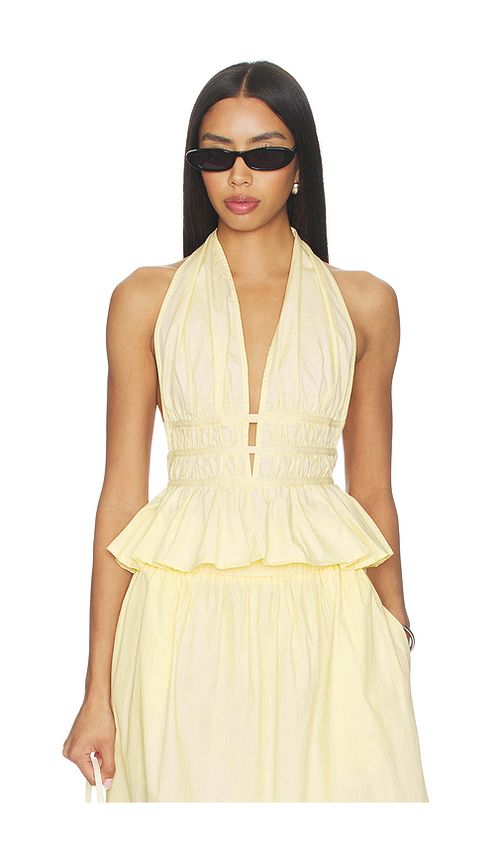Juillet Violet Top in Yellow. - L also in