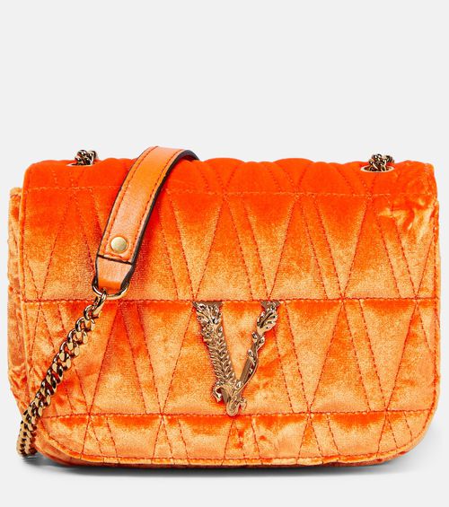 Virtus Small velvet shoulder bag