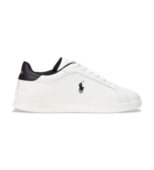 Polo Ralph Lauren for man. 809968172004 Heritage Court II leather shoes white (44), Flat, Laces, Casual